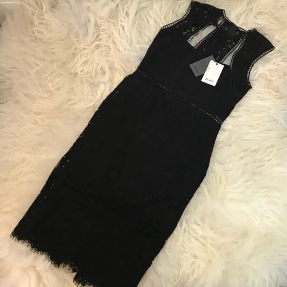 Bardot Splice Panel Lace Cocktail Dress 1619 - Picture 7 of 8